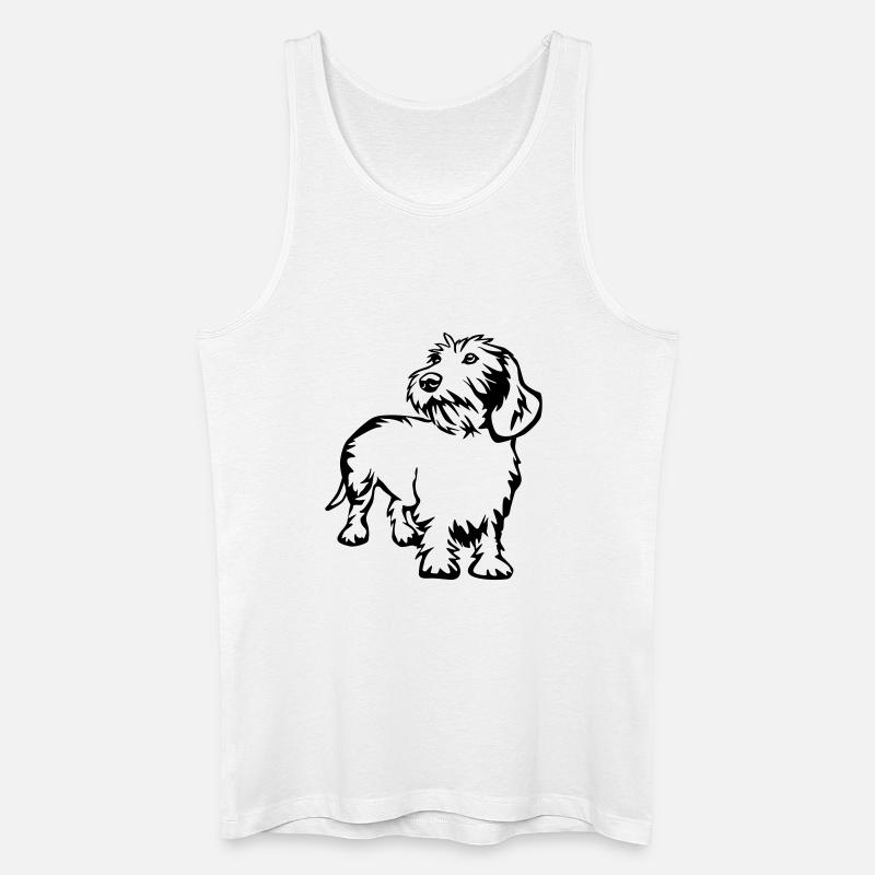 Dackel - Männer Bio Tank Top - Weiß