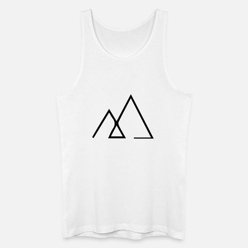Symbol Logo Berg - Männer Bio Tank Top - Weiß
