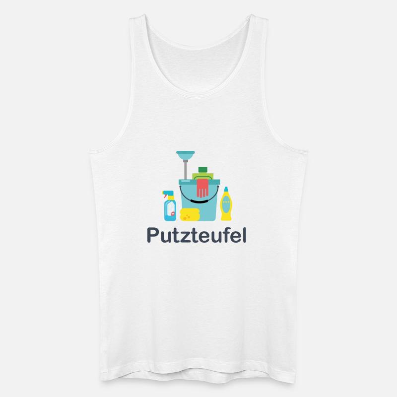Putzteufel - Männer Bio Tank Top - Weiß