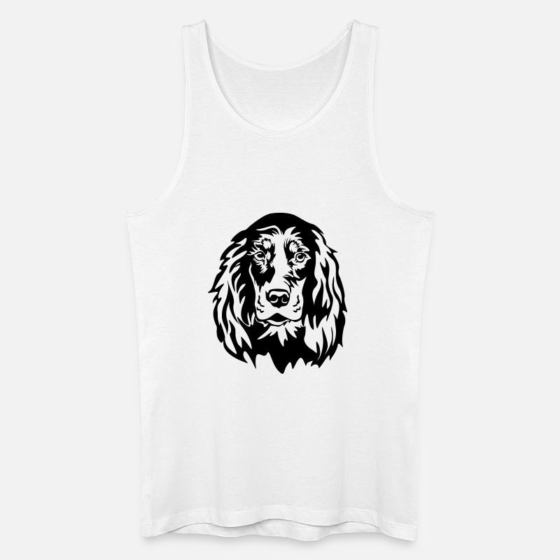 Gordon Setter Kopf - Männer Bio Tank Top - Weiß