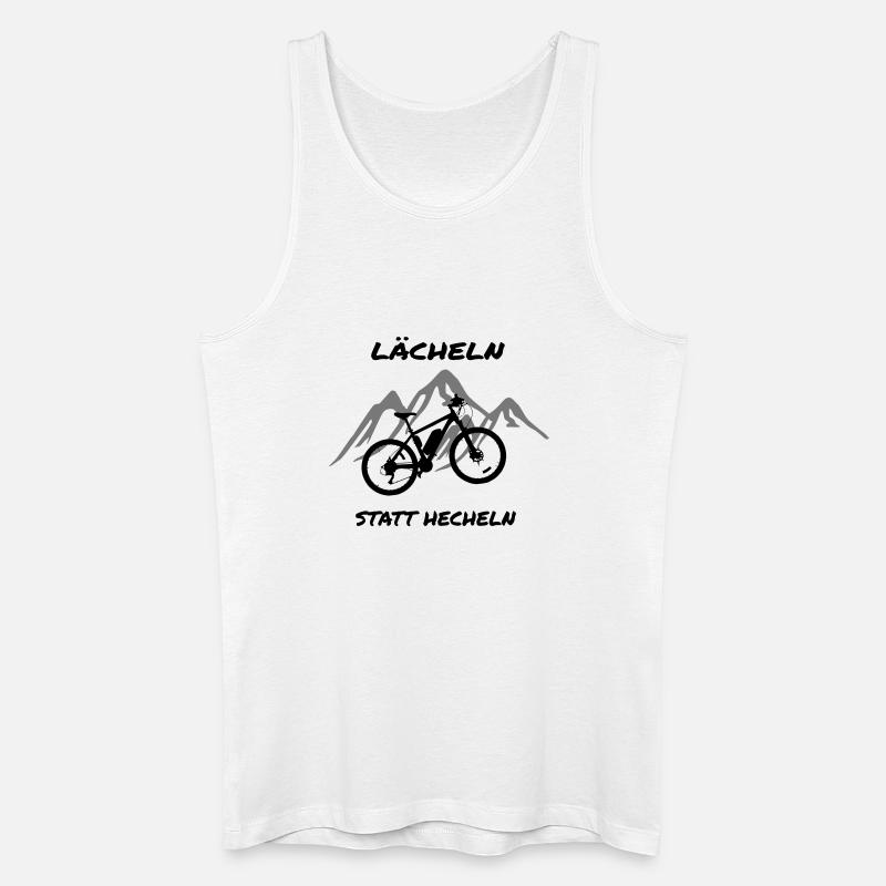 Ebike - Lächeln statt Hecheln - Männer Bio Tank Top - Weiß