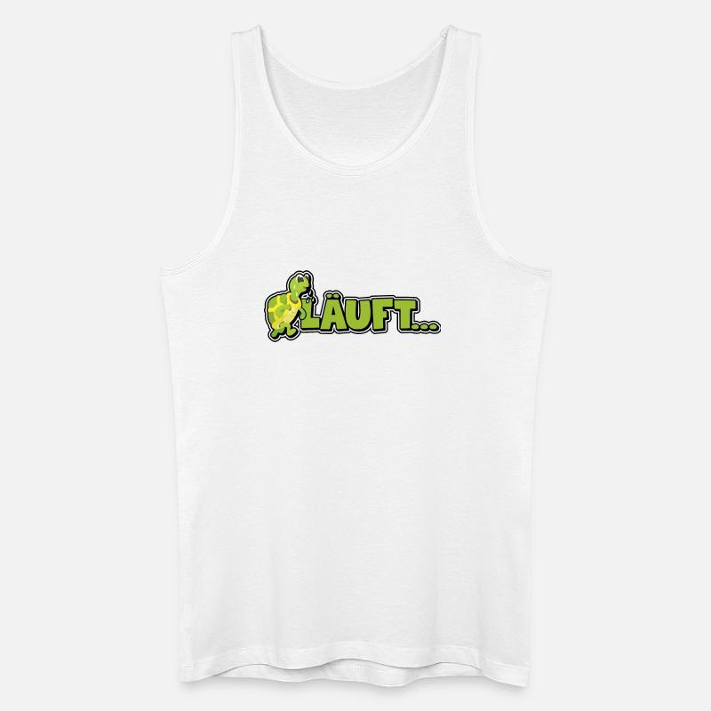 Läuft... - Schildkröte - Männer Bio Tank Top - Weiß
