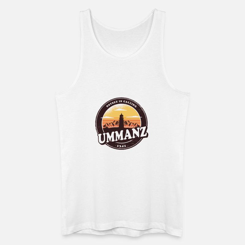 Ummanz Ostsee Leuchtturm Design / Geschenkidee - Männer Bio Tank Top - Weiß