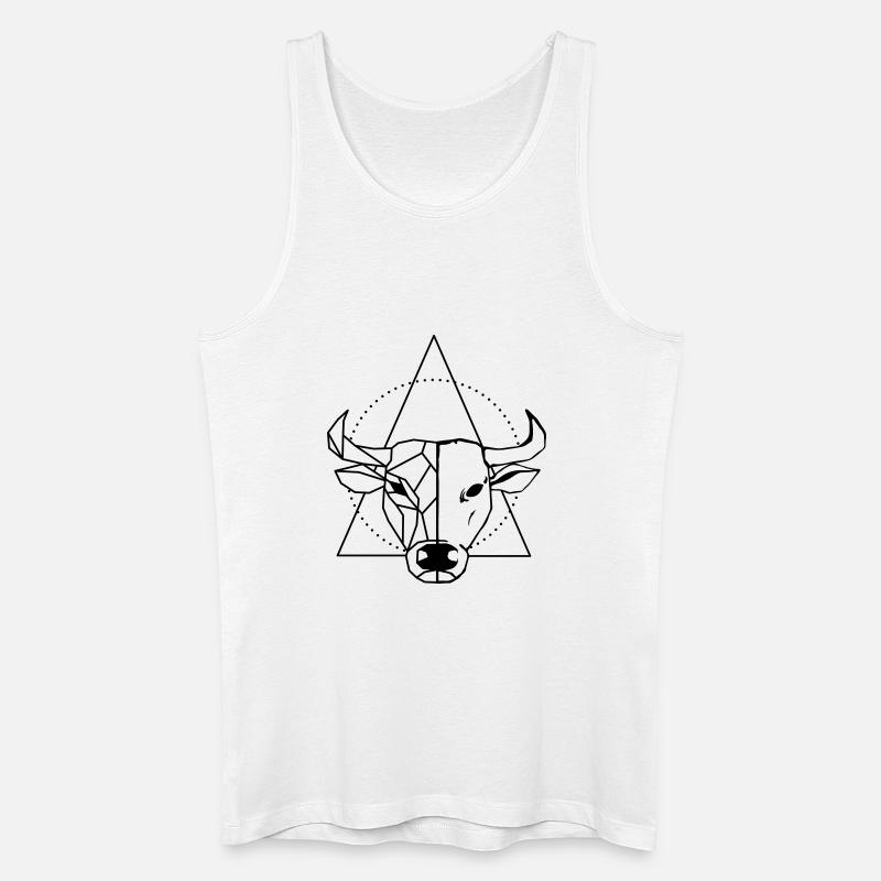 Ochse - Männer Bio Tank Top - Weiß