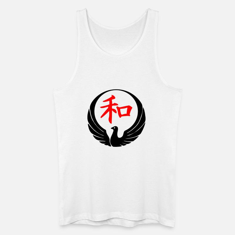 Wado Karate Taube - Männer Bio Tank Top - Weiß