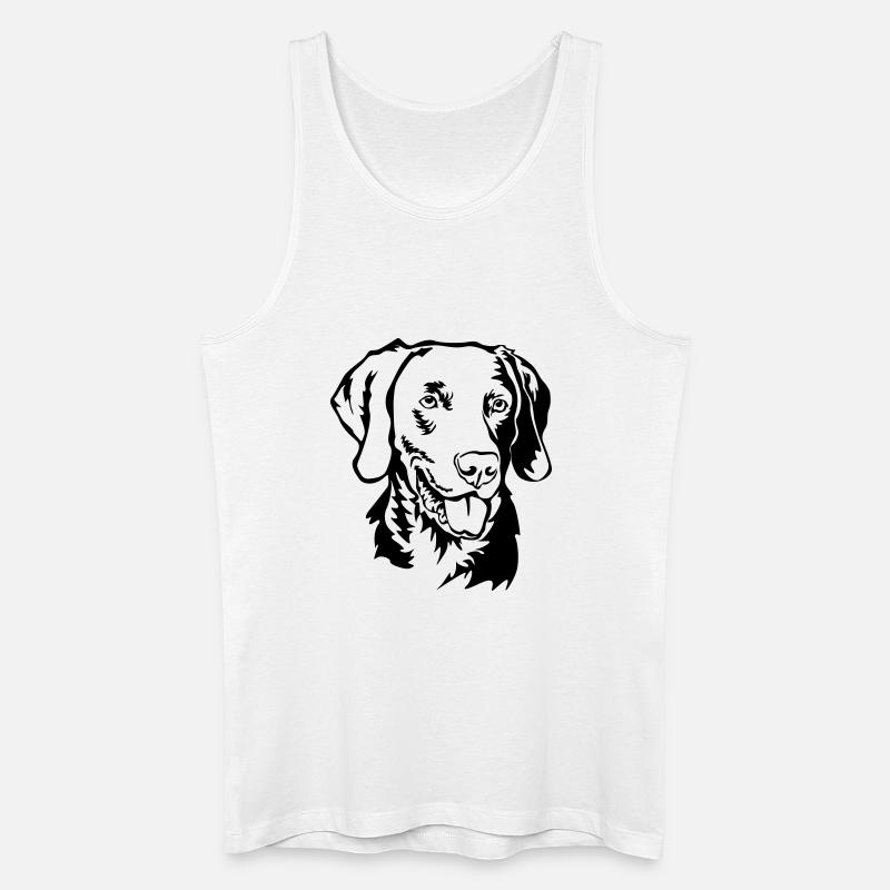 Weimaraner Kopf - Männer Bio Tank Top - Weiß