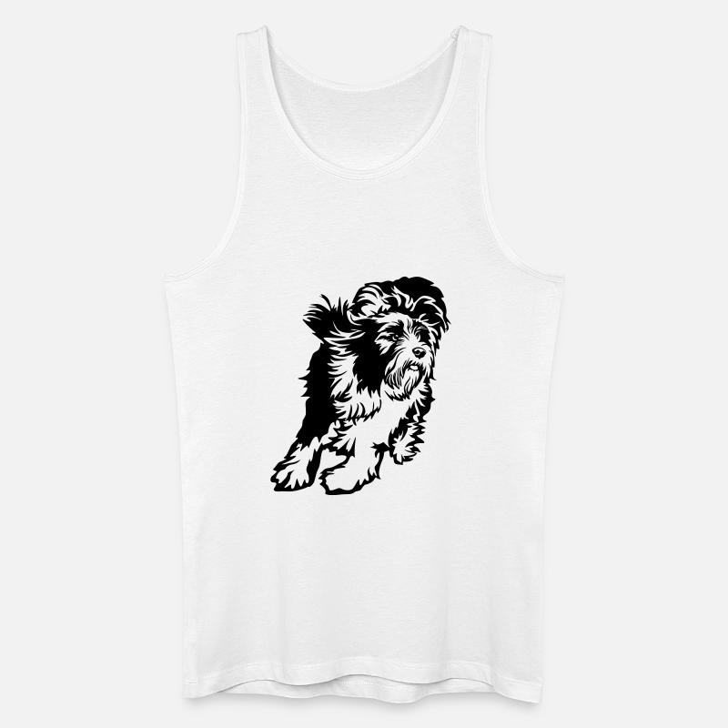 Bearded Collie - Männer Bio Tank Top - Weiß