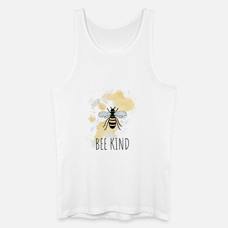 Biene Be Bee Kind - Männer Bio Tank Top - Weiß