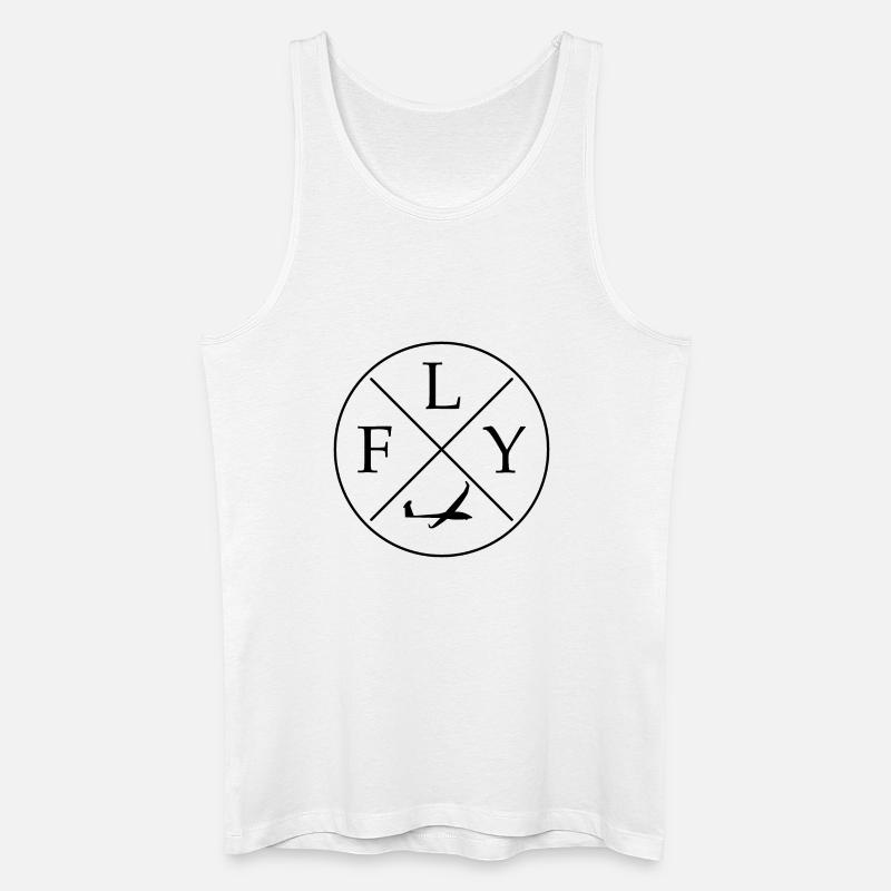 FLY Logo Glider remote control rc - Men’s Organic Tank Top - white