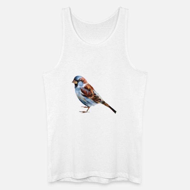 Vogel Spatz  - Männer Bio Tank Top - Weiß