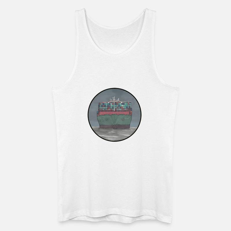 Containerschiff - Männer Bio Tank Top - Weiß