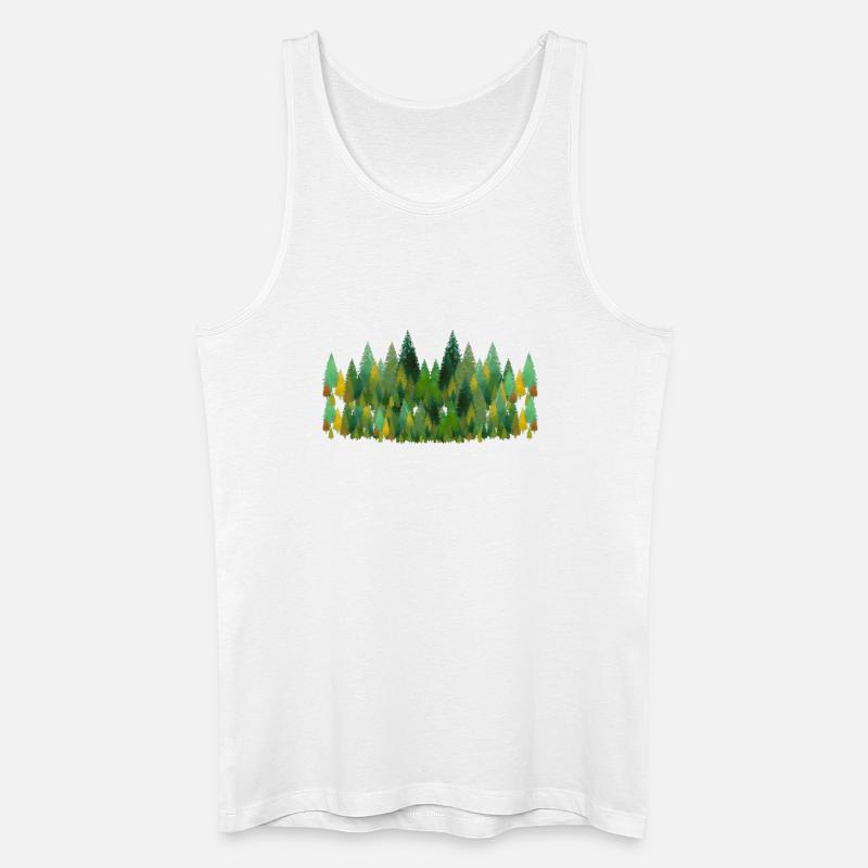 trees and trees and trees - Männer Bio Tank Top - Weiß