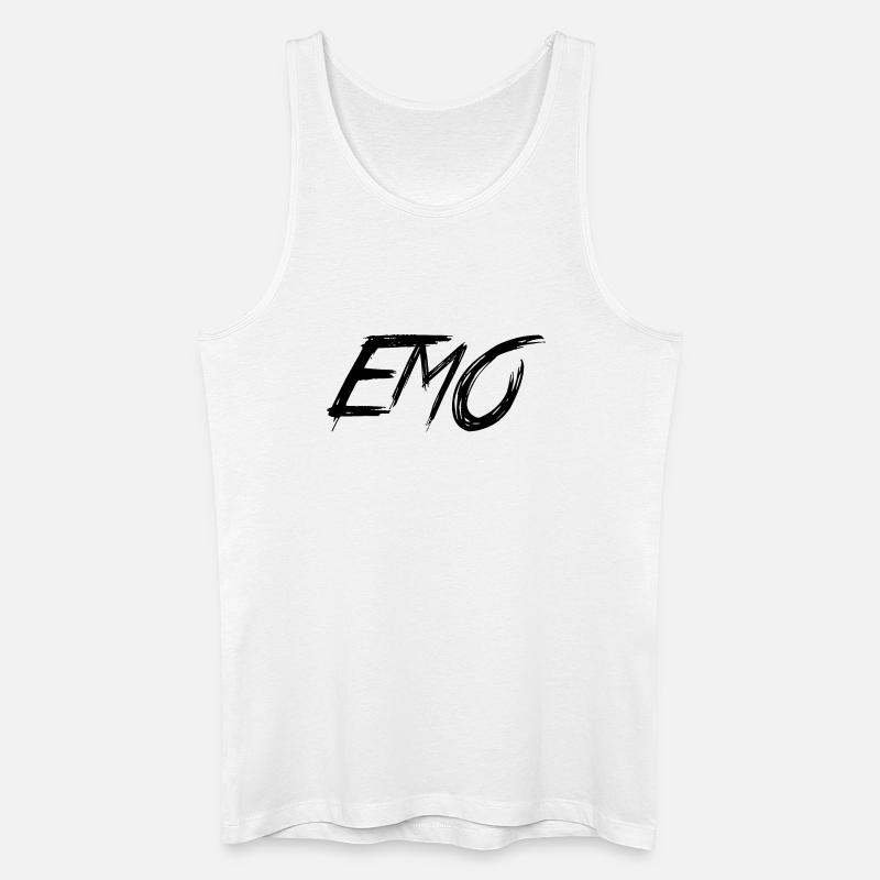 Emo (emo) - Ekologiczny tank top męski - biały