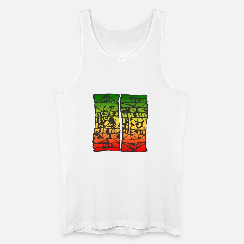 reggae 2907 - Männer Bio Tank Top - Weiß