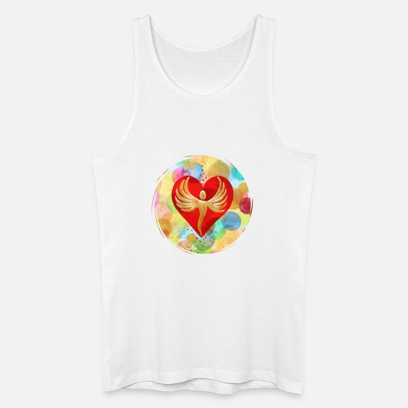 EngelHerz der Regenbogen Dimension - Sonja Ariel - Männer Bio Tank Top - Weiß