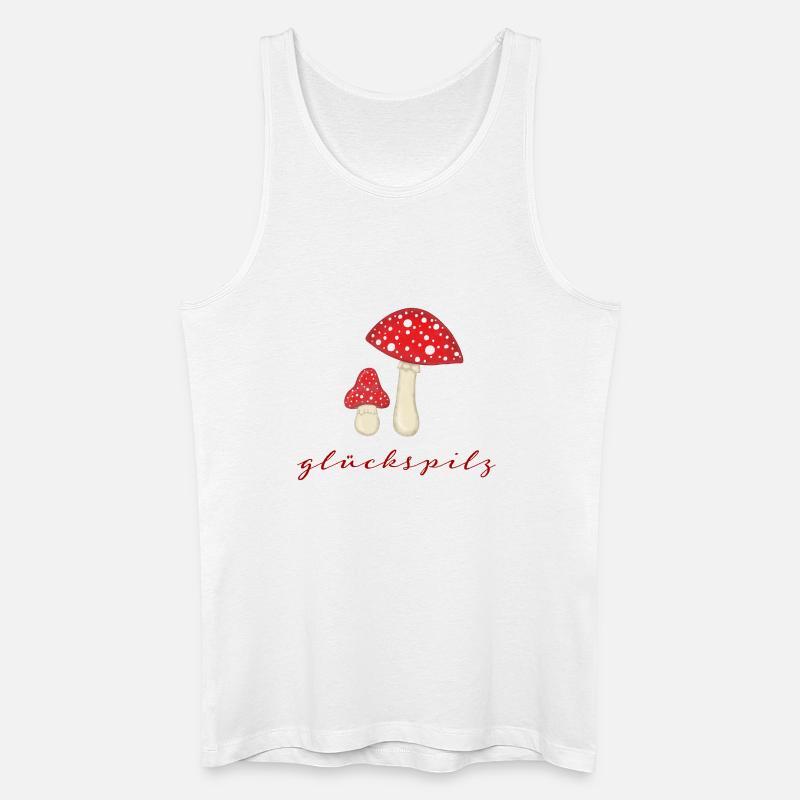 Glückspilz Rotpilz Duo - Männer Bio Tank Top - Weiß