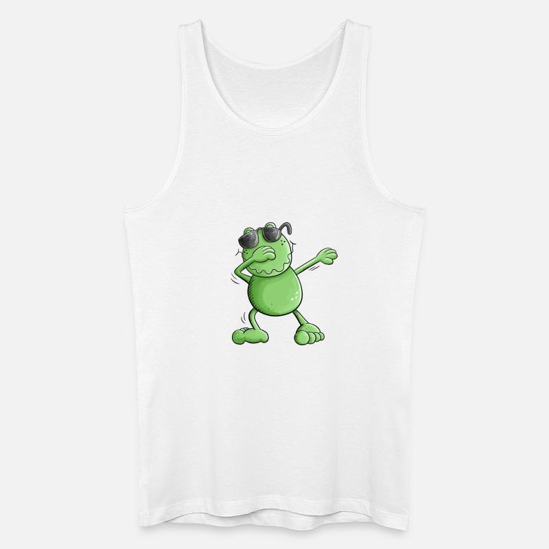 Cool rana con occhiali da sole Make the Dab Dance - Canotta ecologica da uomo - bianco