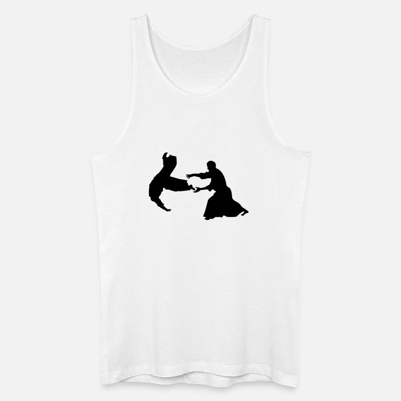 Aikido-Wurf - Männer Bio Tank Top - Weiß