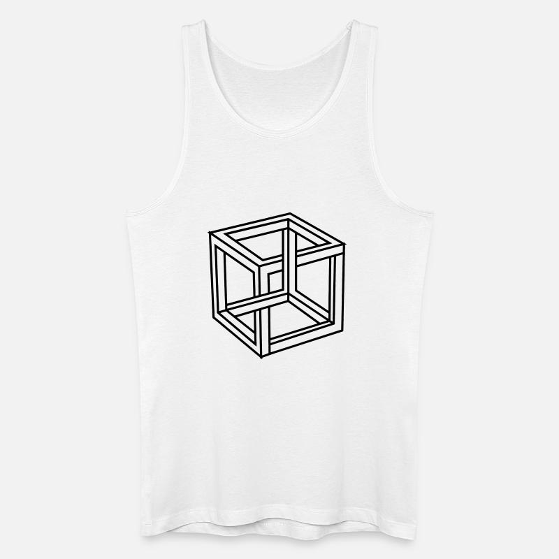 Esher impossible block or square - Men’s Organic Tank Top - white