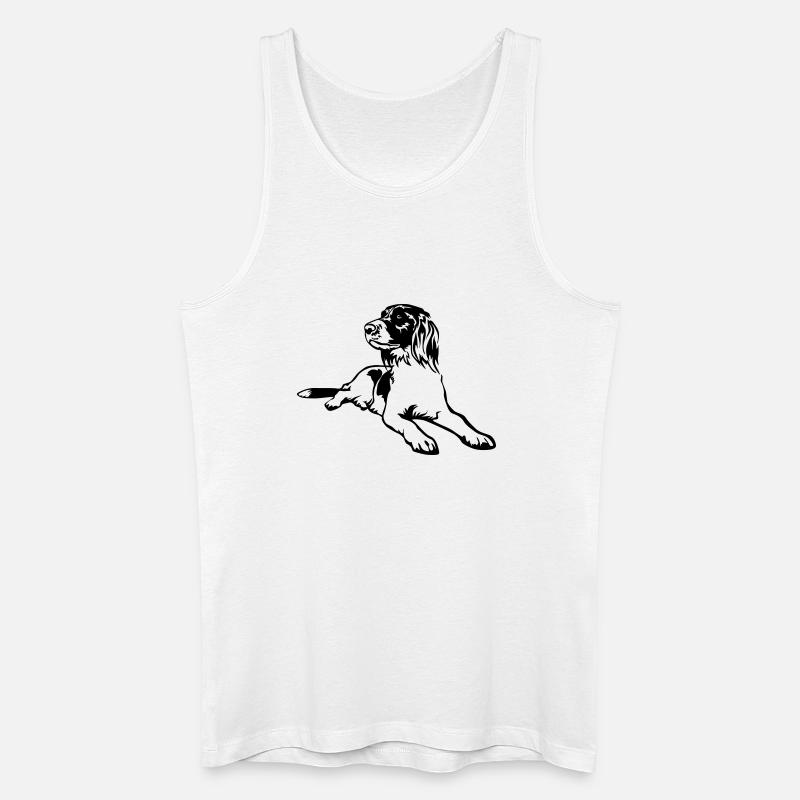 Münsterländer - Männer Bio Tank Top - Weiß