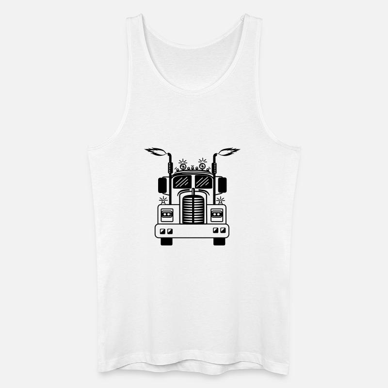 LKW LKW mit Feuer - Männer Bio Tank Top - Weiß