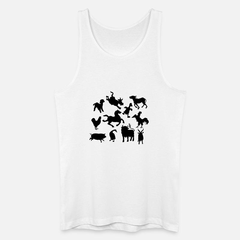 Nutztiere - Männer Bio Tank Top - Weiß