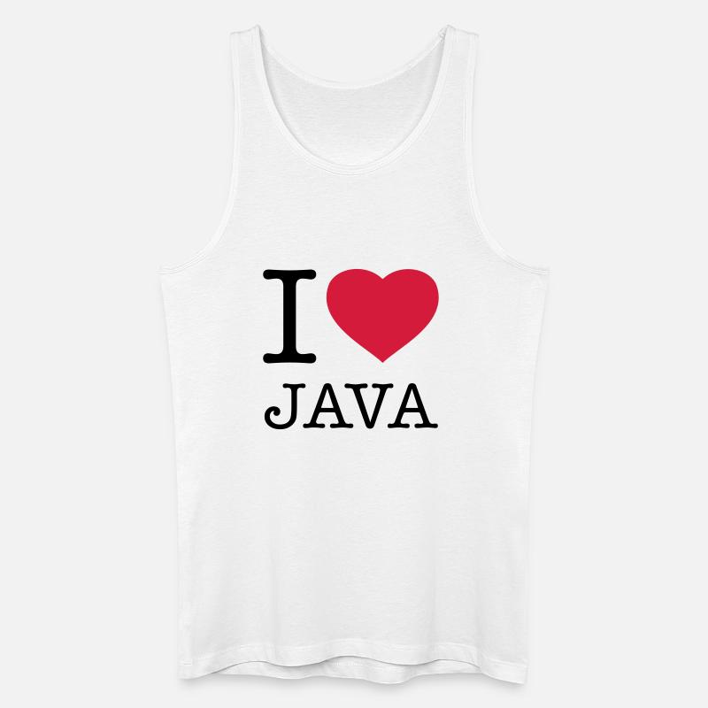 I LOVE JAVA - Männer Bio Tank Top - Weiß