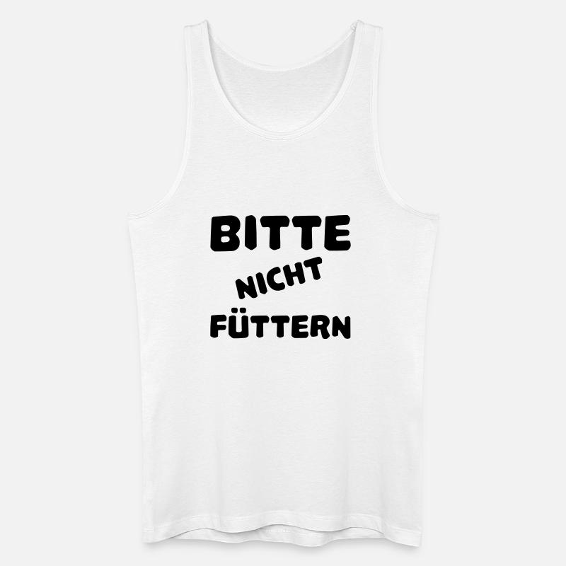 Bitte nicht füttern - Männer Bio Tank Top - Weiß
