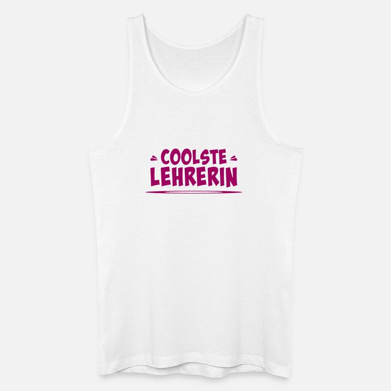 coolste lehrerin - Männer Bio Tank Top - Weiß