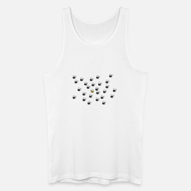 Bee dich selbst - Männer Bio Tank Top - Weiß