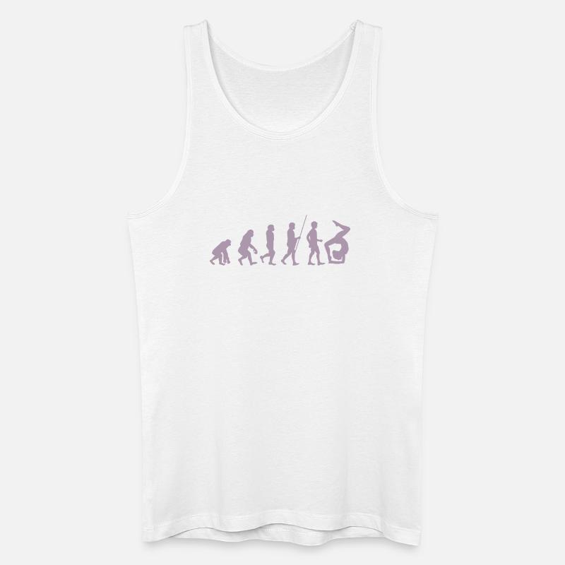 Turnerin Turner Evolution der Turnerin - Männer Bio Tank Top - Weiß