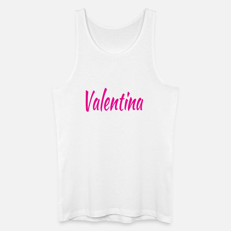 Valentina - Männer Bio Tank Top - Weiß