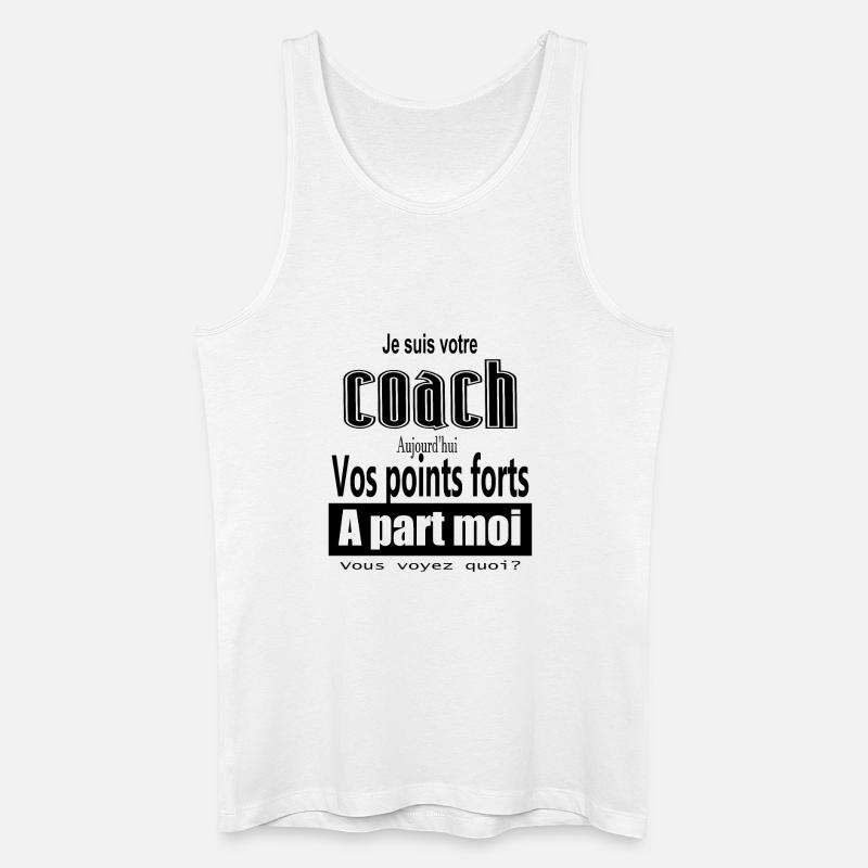 coach vos points fort - Débardeur bio Homme - blanc