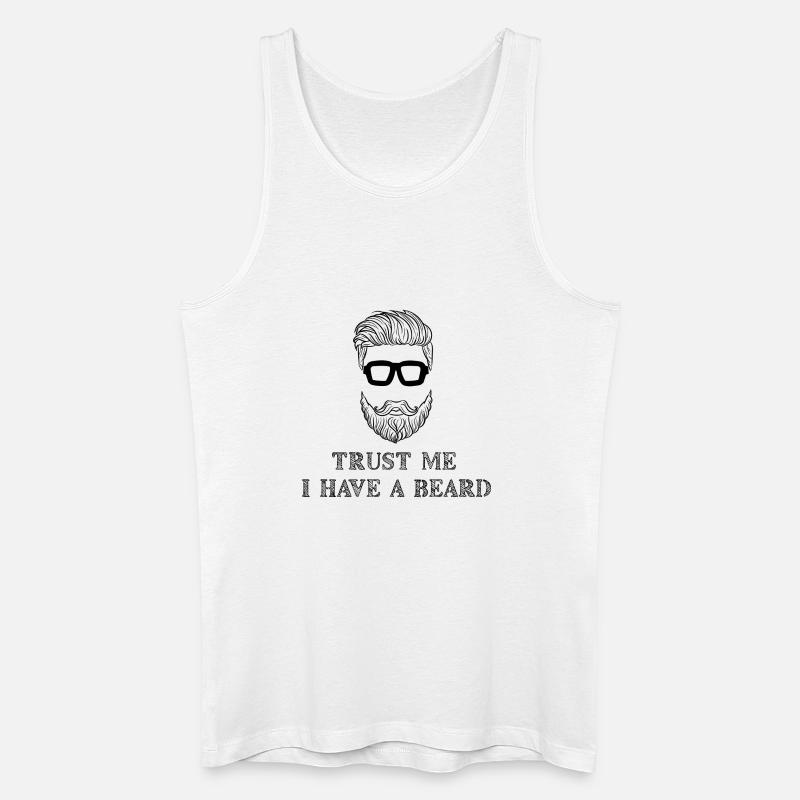 Bartträger Bart Statement Schnurrbart Humorvoll - Männer Bio Tank Top - Weiß