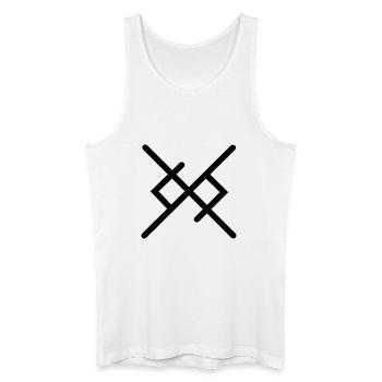 L’amour éternel dans les runes vikings - Débardeur bio Homme - blanc - Devant