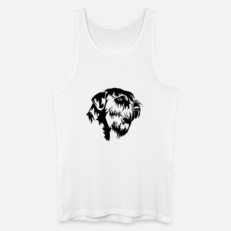 Tête de Schnauzer géant - Débardeur bio Homme - blanc