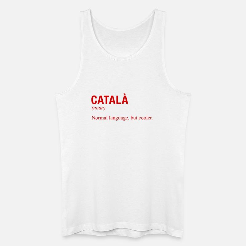 CATALAN Language Katalanisch Katalanische Sprache - Männer Bio Tank Top - Weiß