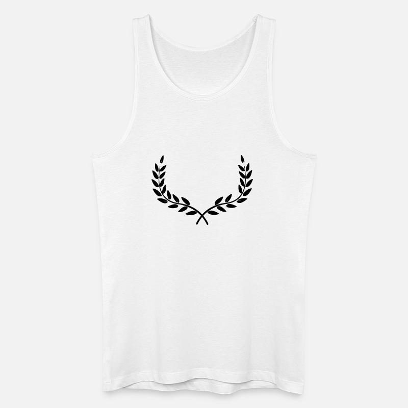 Kranz Lorbeerkranz - Männer Bio Tank Top - Weiß