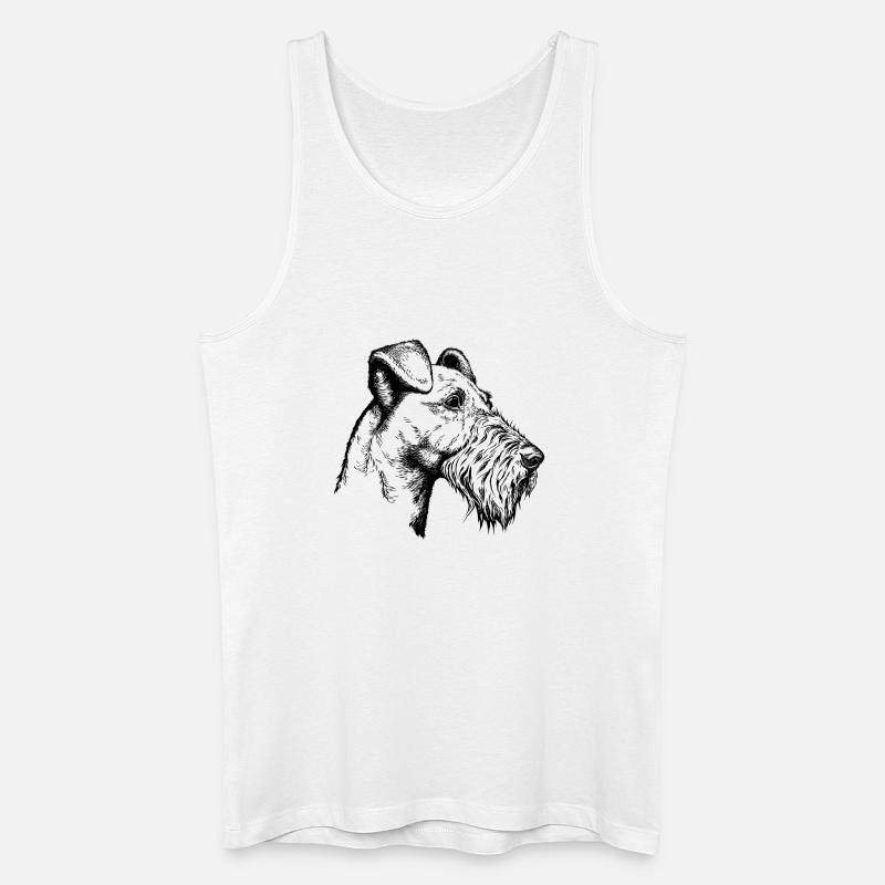 Irish Terrier Portrait - Männer Bio Tank Top - Weiß