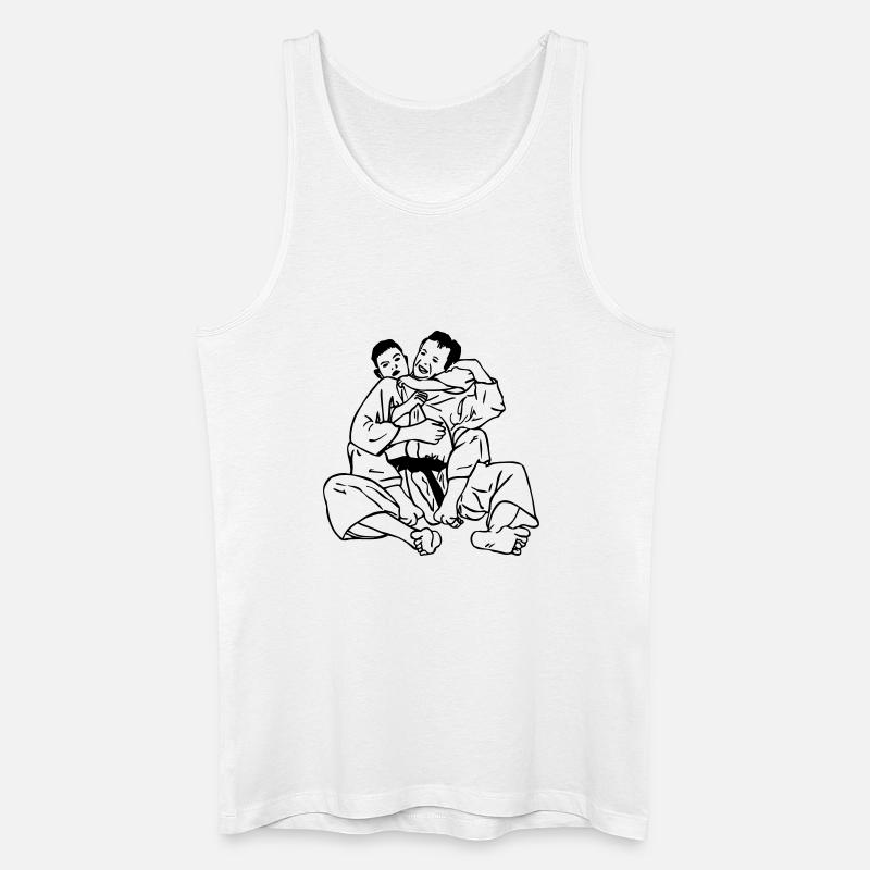 Jiujitsu Halsklemme - Männer Bio Tank Top - Weiß