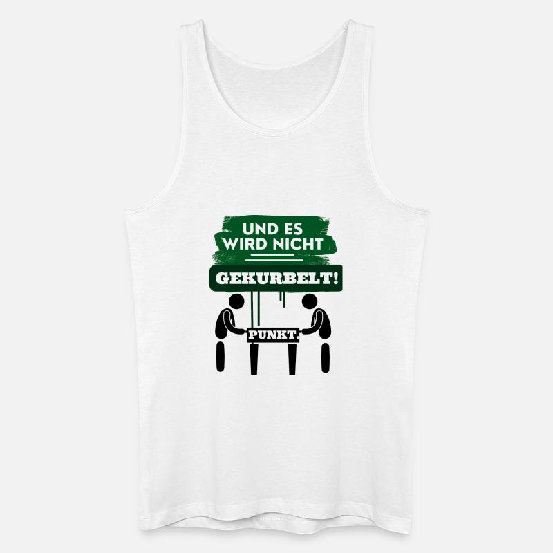 Und es wird nicht gekurbelt Punkt - Männer Bio Tank Top - Weiß