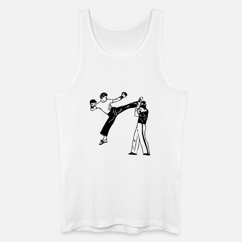Kickboxen savate - Männer Bio Tank Top - Weiß
