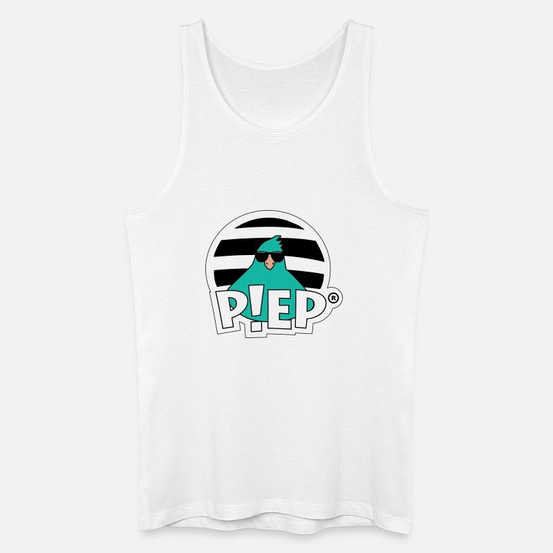 PIEP Türsteher Vogel "Ben" - Männer Bio Tank Top - Weiß