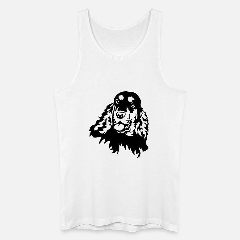 Cocker Spaniel Kopf - Männer Bio Tank Top - Weiß