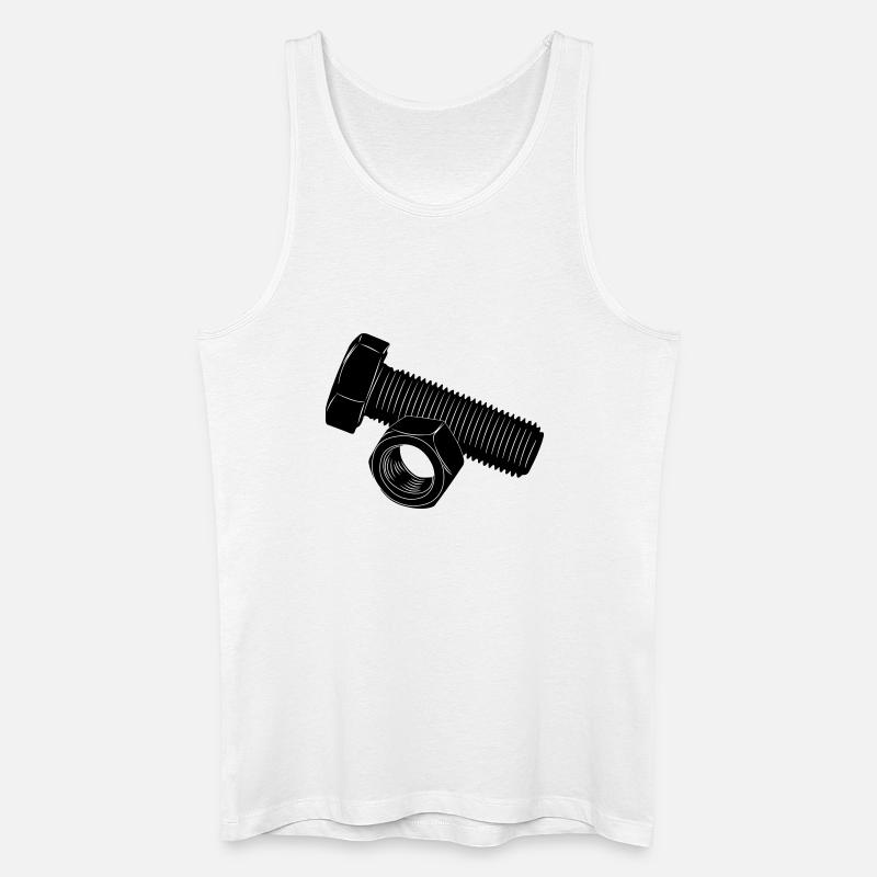 Schraube und Mutter - Männer Bio Tank Top - Weiß