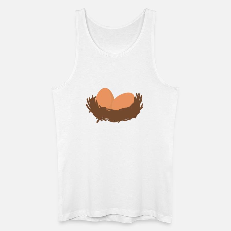 Eier Nest Egg Easter - Männer Bio Tank Top - Weiß