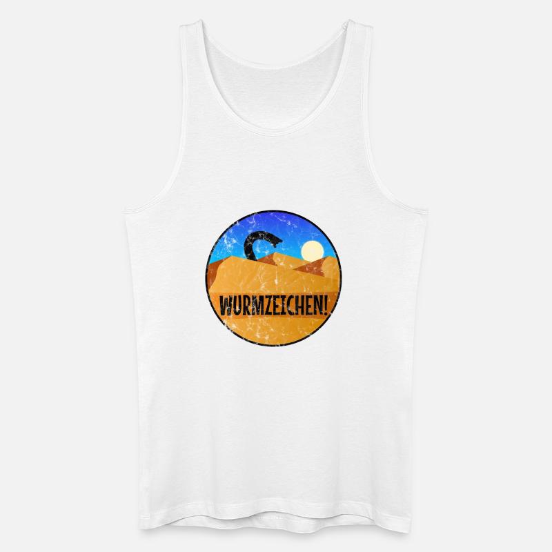 Wurmzeichen washed - Männer Bio Tank Top - Weiß