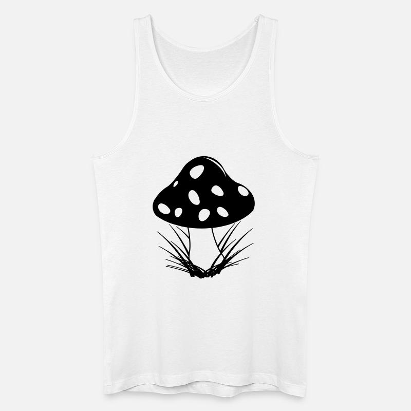 Champignon d’automne avec des points blancs - Débardeur bio Homme - blanc