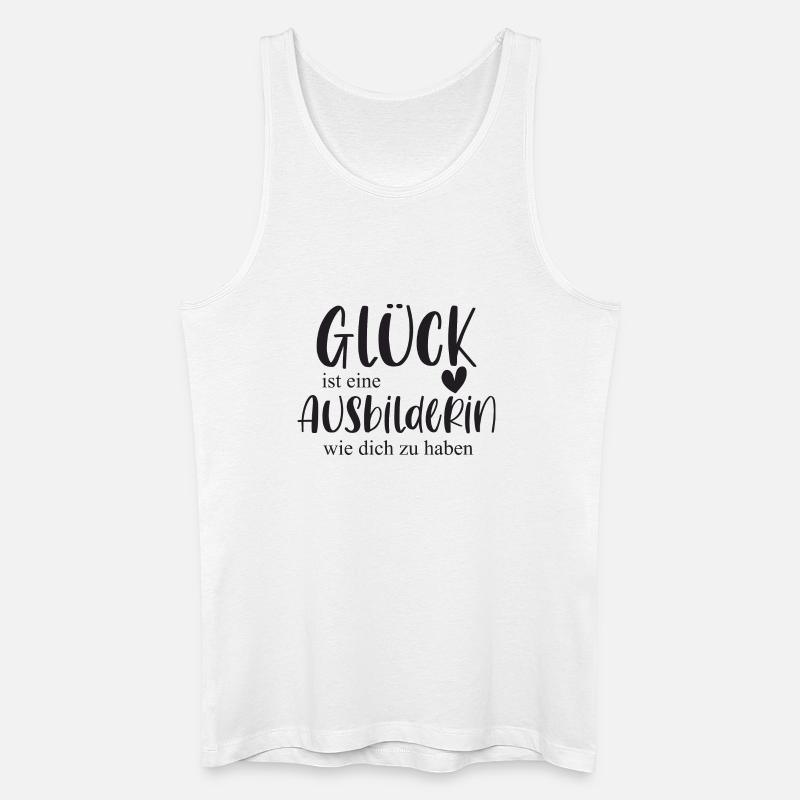 Ausbilderin Bedanken Geschenk Glück - Männer Bio Tank Top - Weiß