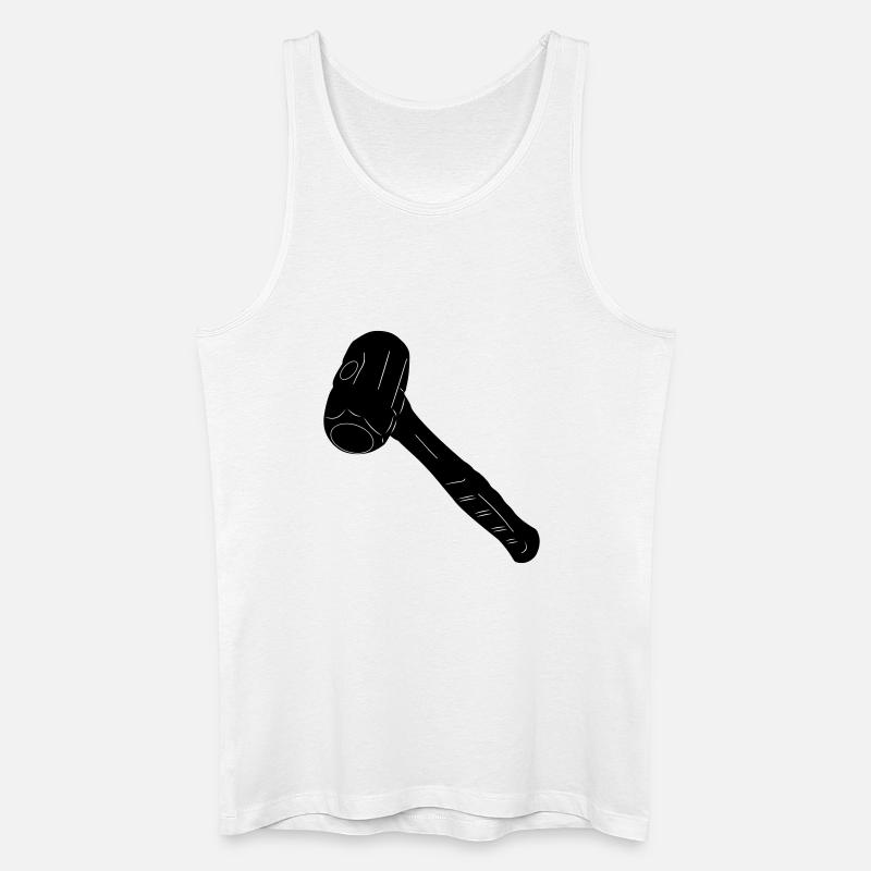 Vorschlaghammer - Männer Bio Tank Top - Weiß